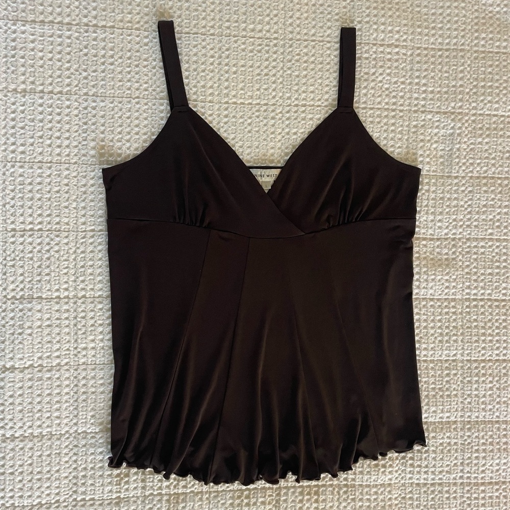 Nine West Dark Brown Tank Top
